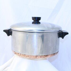 Revere Ware 1801 Vintage Copper Bottom 4.5 QT Stock Pot W Lid - Clinton, ILL 97e